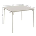 Ensemble de table à manger 3 pièces, table de cuisine pliante en métal avec 2 chaises rembourrées, design peu encombrant, coussins en similicuir, pour salle à manger