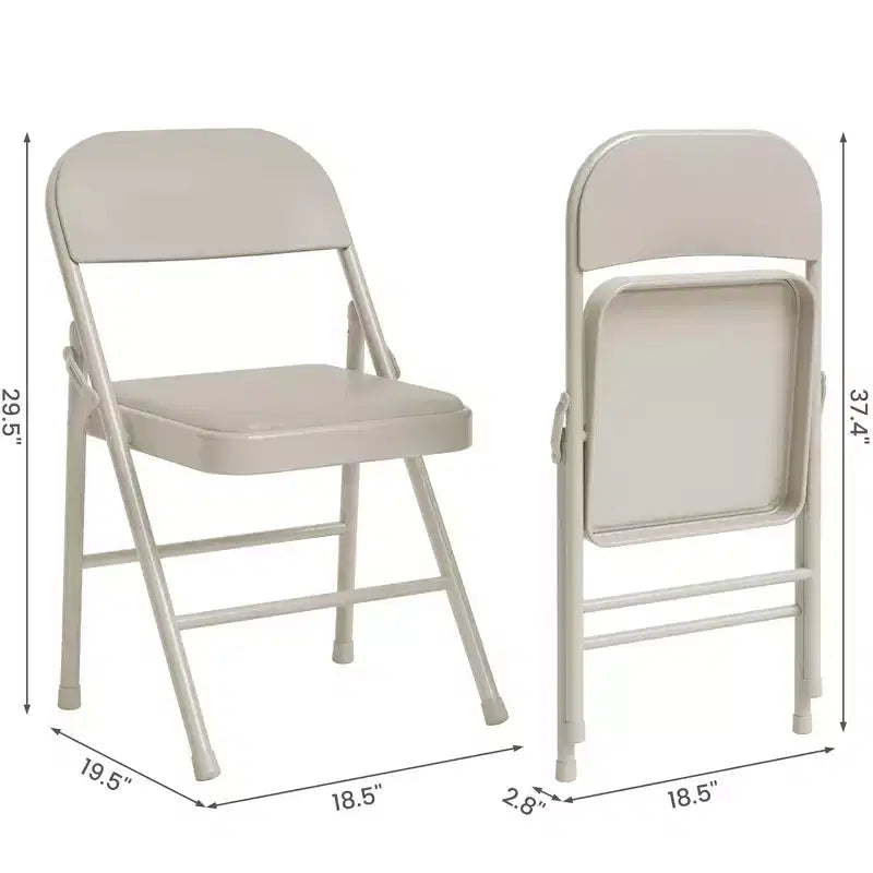 Ensemble de table à manger 3 pièces, table de cuisine pliante en métal avec 2 chaises rembourrées, design peu encombrant, coussins en similicuir, pour salle à manger