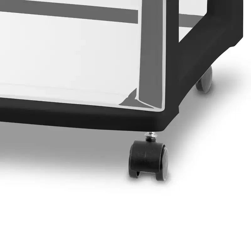 Chariot de rangement Sterilite à 3 tiroirs, Organiseur roulant moyen en plastique, Noir, Lot de 2