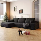 Canapé sectionnel moderne en forme de L 107 avec méridienne, canapé modulaire profond pour salon, chambre, salle familiale-Panipeachy