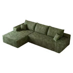 Canapé sectionnel moderne en forme de L 107 avec méridienne, canapé modulaire profond pour salon, chambre, salle familiale-Panipeachy