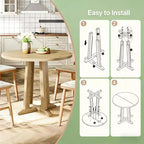 Table de salle à manger ronde moderne GDFStudio Ashton 31,5 po en bois