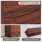 Commode en bois avec tiroirs, Armoire moderne haute avec rangement profond, Grande commode avec plateau large, pour Chambre, Salon, Bureau