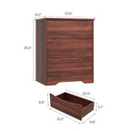 Commode en bois avec tiroirs, Armoire moderne haute avec rangement profond, Grande commode avec plateau large, pour Chambre, Salon, Bureau