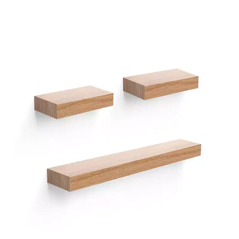 NAYSAYE Étagères Flottantes Murales en Bois avec Supports Invisibles pour Salle de Bain Chambre Salon Cuisine, Multicolore