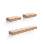 NAYSAYE Étagères Flottantes Murales en Bois avec Supports Invisibles pour Salle de Bain Chambre Salon Cuisine, Multicolore