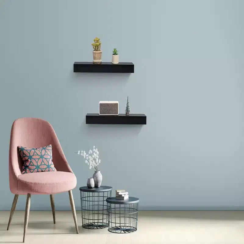 NAYSAYE Étagères Flottantes Murales en Bois avec Supports Invisibles pour Salle de Bain Chambre Salon Cuisine, Multicolore