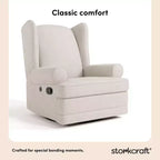 Fauteuil inclinable planeur rembourré à dossier haut Storkcraft Serenity avec port USB