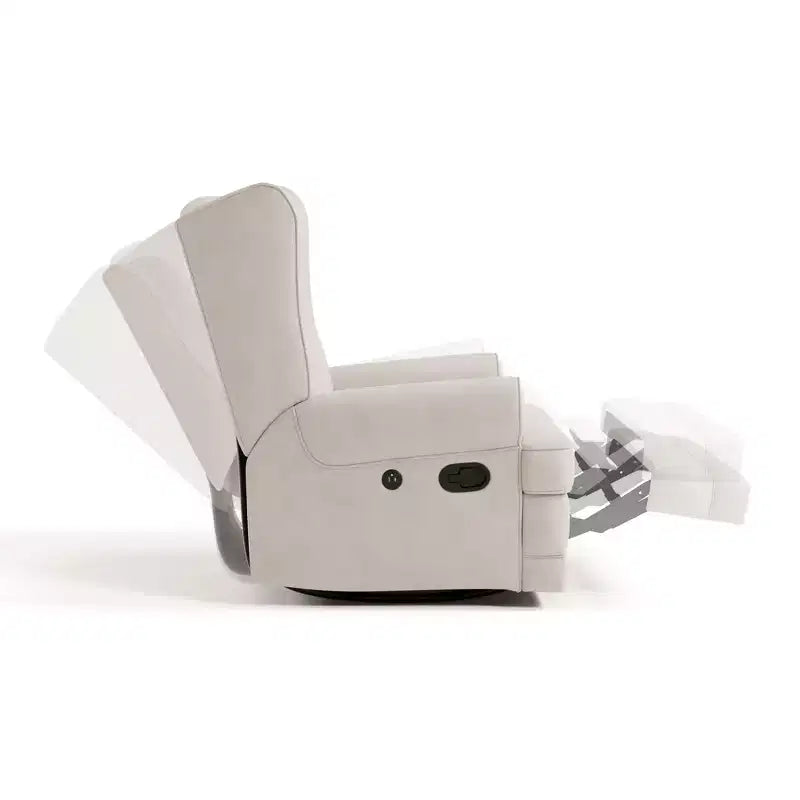 Fauteuil inclinable planeur rembourré à dossier haut Storkcraft Serenity avec port USB