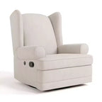 Storkcraft Serenity Wingback Upholstered Recliner Glider with USB Charging