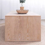 Table basse rectangulaire GDFStudio Hawthorne de 47,6 pouces avec garniture perlée et étagère de rangement ouverte
