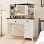 Coiffeuse moderne, 3 tiroirs, meuble de rangement, tabouret de rangement, étagères, pour la maison, le salon
