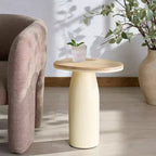 Table d'appoint en bois et laque Veronica - SFV5787 - Naturel/Blanc - Safavieh Couture