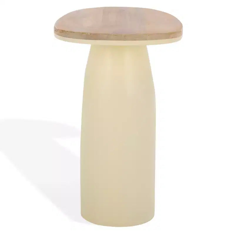 Table d'appoint en bois et laque Veronica - SFV5787 - Naturel/Blanc - Safavieh Couture