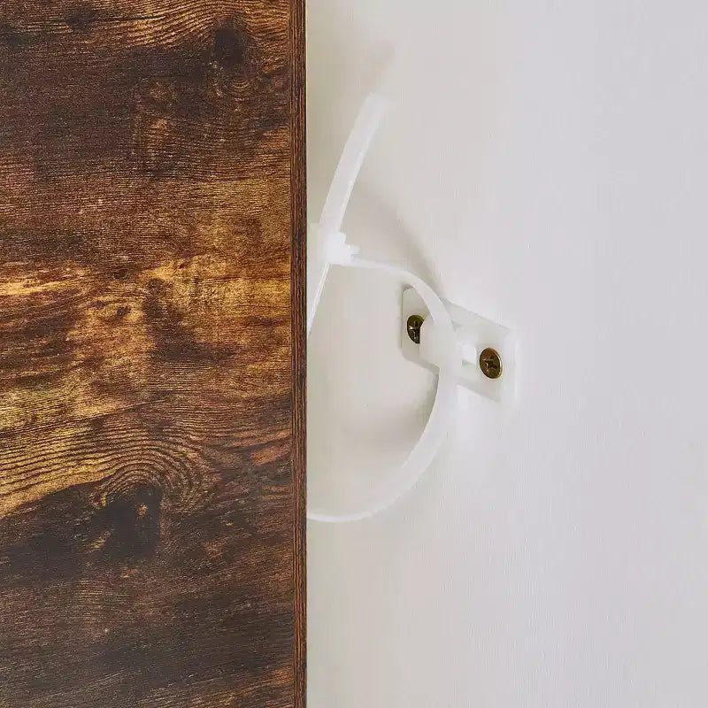 Étagère d'angle VECELO à 5 niveaux avec vagues, meuble de rangement rustique facile à monter, organiseur compact pour la décoration intérieure
