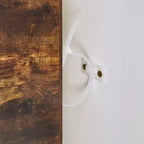 Étagère d'angle VECELO à 5 niveaux avec vagues, meuble de rangement rustique facile à monter, organiseur compact pour la décoration intérieure
