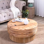 Table basse relevable ronde GDFStudio Ellington avec rangement intégré