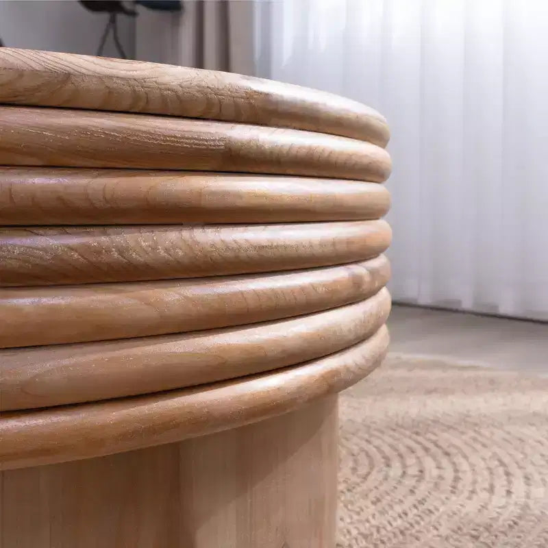 Table basse relevable ronde GDFStudio Ellington avec rangement intégré