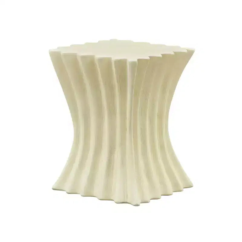 Table basse carrée/ovale, table de salon, table de canapé, table d'appoint, aucune assemblage nécessaire, beige - ModernLuxe