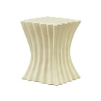Table basse carrée/ovale, table de salon, table de canapé, table d'appoint, aucune assemblage nécessaire, beige - ModernLuxe