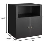 Meuble d'imprimante métallique mobile robuste avec 2 portes et étagère de rangement, support d'imprimante sous le bureau, meuble de classement roulant pour bureau à domicile, garage, atelier