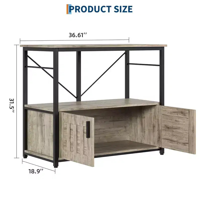 Meuble de support d'aquarium 150-190 litres, double niveau en métal et bois, capacité 300 kg, pieds réglables - Gris
