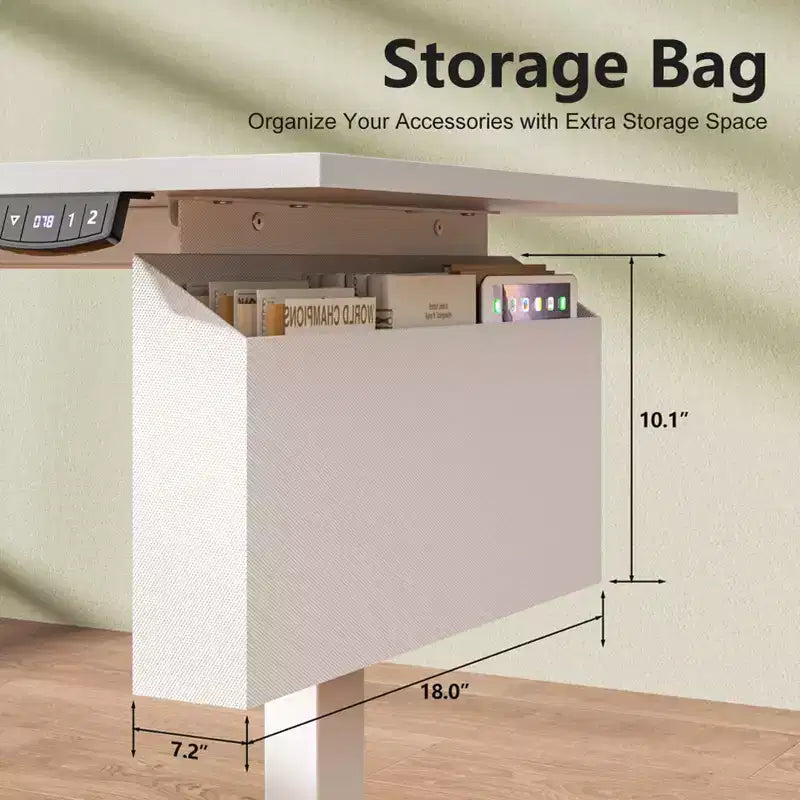 Bureau électrique debout en forme de L de 63 pouces, réglable en hauteur, de la position assise à la position debout, table d'ordinateur de coin réversible avec préréglages de mémoire, poste de travail pour bureau à domicile