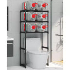 Meuble de rangement 3 niveaux pour WC, étagère de salle de bain autoportante, montage facile, pour salle de bain