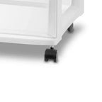 Chariot de rangement Sterilite à 3 tiroirs, Organisateur roulant moyen en plastique, Blanc, Lot de 2