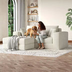 Canapé convertible modulaire de 203 cm, sans assemblage, en tissu moelleux, pour la maison, le salon