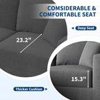 Canapé convertible modulaire de 203 cm, sans assemblage, en tissu moelleux, pour la maison, le salon