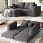 Canapé convertible modulaire de 203 cm, sans assemblage, en tissu moelleux, pour la maison, le salon