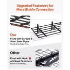 VEVOR Étagère de garage murale robuste à 2 niveaux, lot de 4 unités d'étagères murales en acier de 60 x 90 cm, 60 x 180 cm chacune, capacité de charge totale de 725 kg, noir