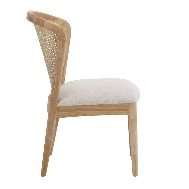 Ensemble de salle à manger extensible 7 pièces Christopher Knight Home Thaddea en bois d'hévéa avec chaises rembourrées en tissu et rotin
