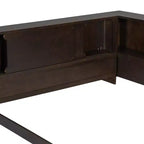 Lit de repos en bois queen size ModernLuxe avec étagères de rangement, cadre de lit plateforme moderne avec USB et LED