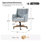 Chaise de bureau Merry avec hauteur réglable et accoudoirs incurvés|HULALA HOME