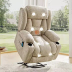 Fauteuil inclinable Rex Power Lift Assist|Hulala Home-BEIGE