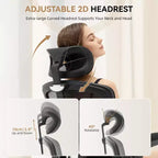 Fauteuil de bureau ergonomique à dossier haut en maille, appui-tête réglable, soutien lombaire, chaise pivotante à 360°, chaise d'ordinateur, de jeu, pour la maison ou le bureau