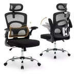 Ergonomic High-Back Mesh Office Chair, Adjustable Headrest, Lumbar Support 360 Swivel Rolling Chair Computer, Gaming Task Chair, for Home or Office