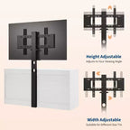 Meuble TV Acekool à 9 tiroirs avec support réglable, console multimédia pour salon ou chambre à coucher
