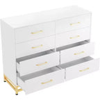 Commode haute Acekool à 8 tiroirs pour chambre et placard avec glissières à fermeture douce et dispositif anti-basculement