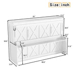 Lit escamotable ModernLuxe Queen/Full Size avec bureau et lumières LED, lit mural pliant peu encombrant avec station de recharge USB