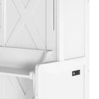 Lit escamotable ModernLuxe Queen/Full Size avec bureau et lumières LED, lit mural pliant peu encombrant avec station de recharge USB