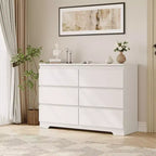 Commode à 6 tiroirs, commodes à 6 tiroirs pour le rangement des vêtements dans la chambre, commode double en bois