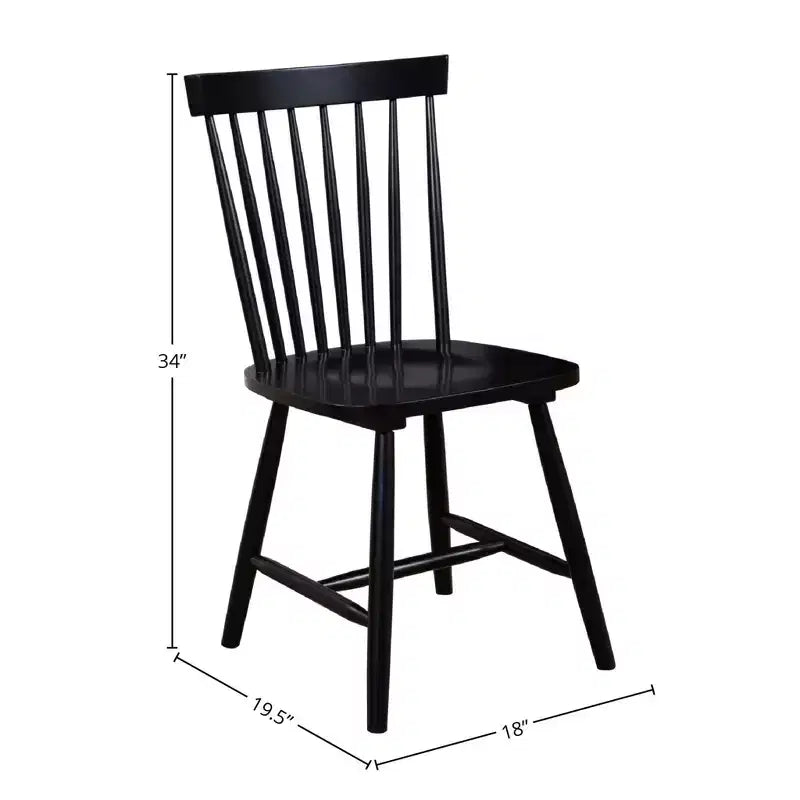 Chaise Windsor Lyra (lot de 2), noire