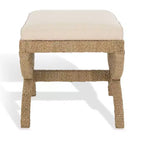 Pouf Aikan en jonc de mer tressé - CWK2007 - Naturel/Beige - Safavieh Couture