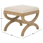 Pouf Aikan en jonc de mer tressé - CWK2007 - Naturel/Beige - Safavieh Couture