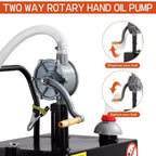 Chariot-citerne portable de 30 gallons, chariot de réservoir de carburant avec pompe et tuyau de 8 pieds, pneus increvables, pour diesel et kérosène