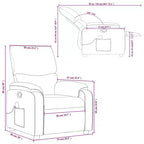 vidaXL Fauteuil de massage inclinable Polyester, Métal, Contreplaqué Simple