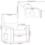 vidaXL Fauteuil de massage inclinable Polyester, Métal, Contreplaqué Simple